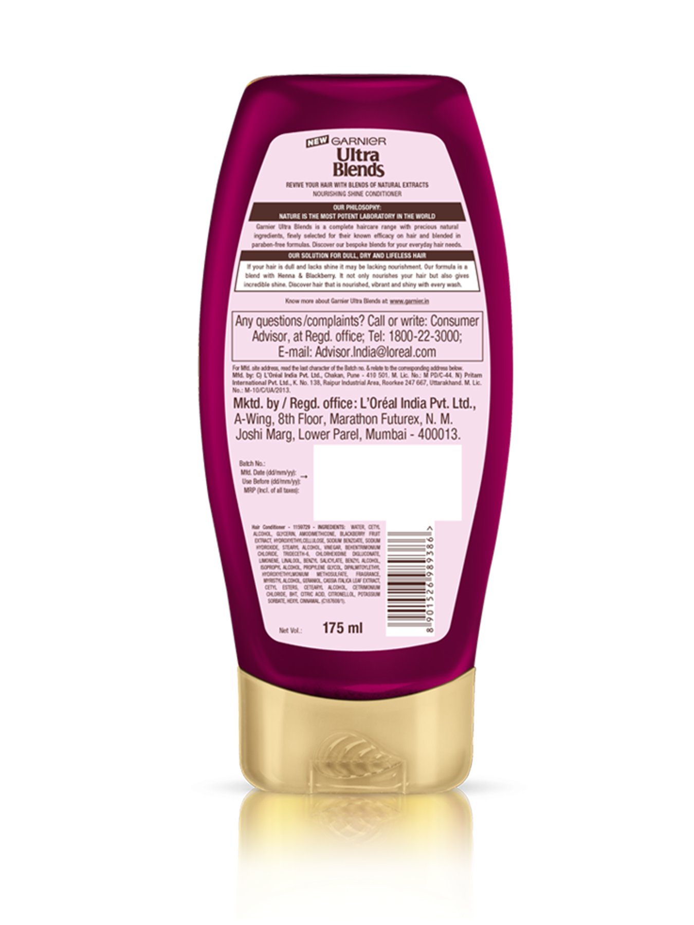 Garnier Ultra Blends Henna and Blackberry Conditioner 175ml
